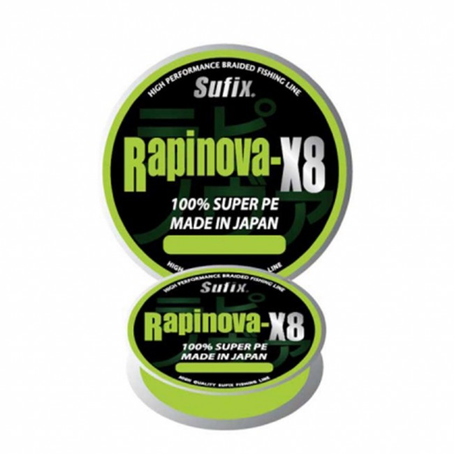 Леска плетеная SUFIX Rapinova-X8 150м зеленая PE Леска плетеная SUFIX Rapinova-X8 150м зеленая PE