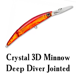 Воблер Yo-Zuri Crystal 3D Minnow Deep Diver Jointed